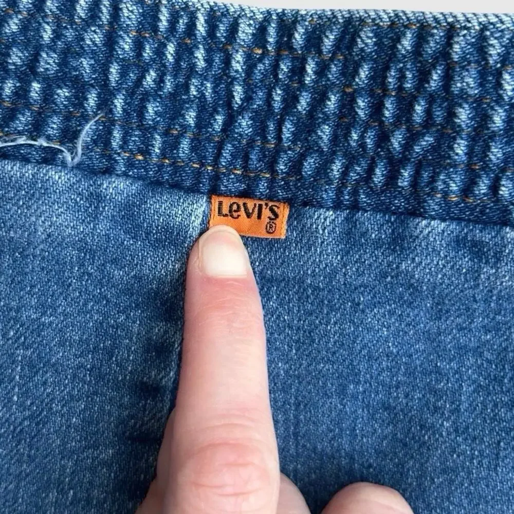 Vintage 70s Levi’s Orange Tab Sailor High Rise Wide Leg Patch Pocket Denim Pants